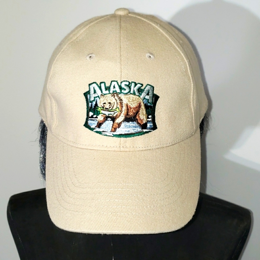 Alaska Cap Hat Embroidered Bear Alaska Size One Size